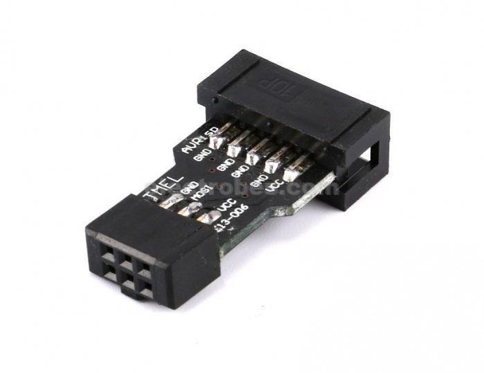 AVR ISP 10P to ICSP 6P Converter