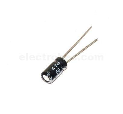 4.7UF 50V ALUMINIUM ELECTROLYTIC POLAR CAPACITOR in pakistan