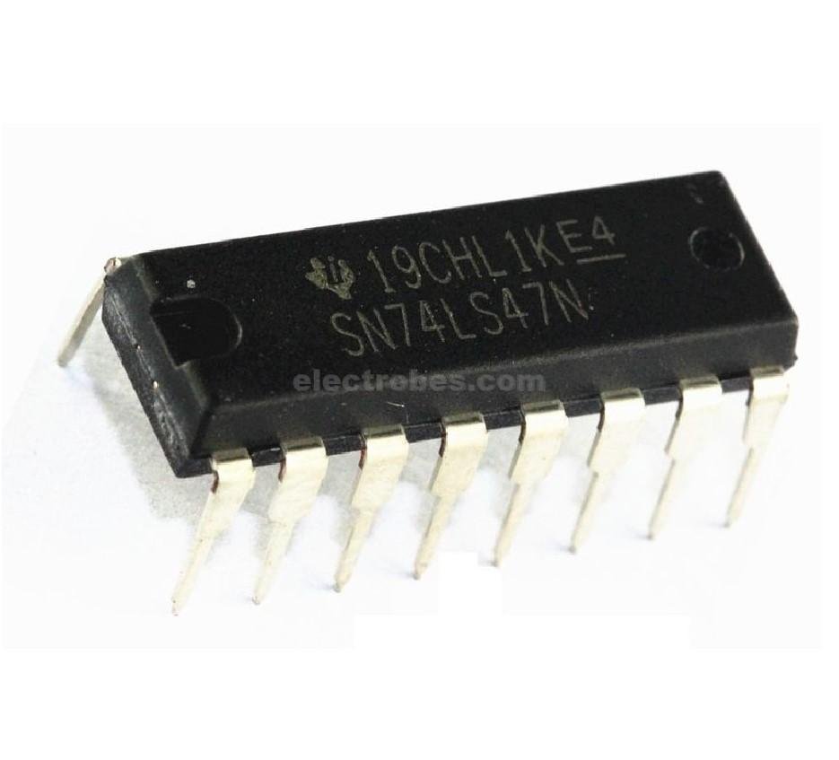 74LS47 BCD to 7-segment Common anode 16 pin DIP Decoder Driver IC at best price online in islamabad rawalpindi lahore peshawar faisalabad karachi hyderabad quetta wah taxila Pakistan