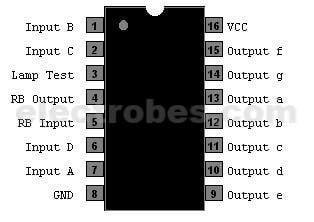 74LS47 BCD to 7-segment Decoder 16 pin DIP Driver IC - Image 3