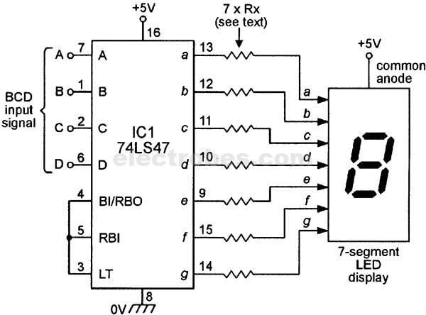74LS47 BCD to 7-segment Decoder 16 pin DIP Driver IC - Image 4