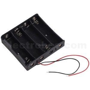 4x AA Cell Holder Battery Case Housing