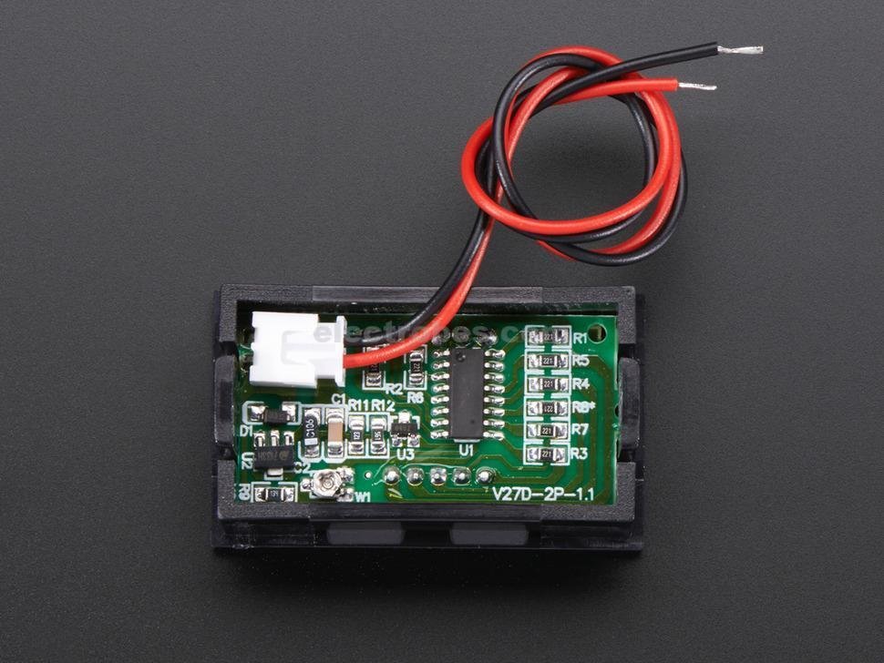 0-100V DC Panel Mount Digital Voltmeter 4.5V-35V DC Input - 2 Wire - Image 2