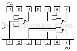 74LS10 Tripple 3 input NAND Gate IC - Image 2