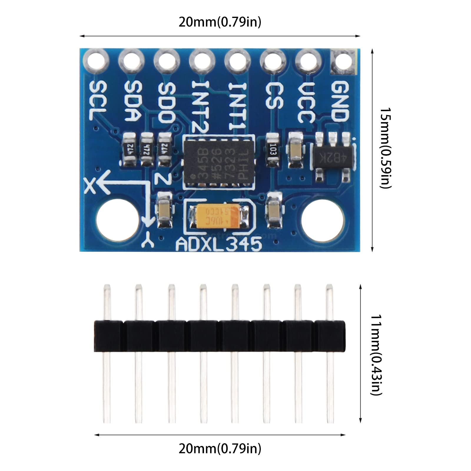 GY291 ADXL345 3-Axis Digital Acceleration IICSPI Transmission of Gravity Tilt Module at best price online in islamabad rawalpindi lahore peshawar faisalabad karachi hyderabad quetta wah taxila Pakistan