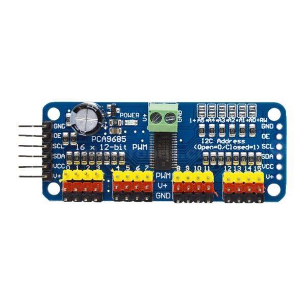 16 Channel 12bit PWM Servo Driver I2C Interface PCA9685 for Arduino DIY Servo Shield Module at best price online in islamabad rawalpindi lahore peshawar faisalabad karachi hyderabad quetta wah taxila Pakistan