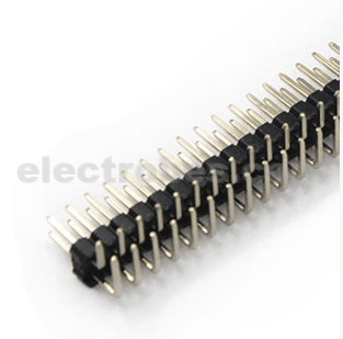 2.54mm 40 x 1 Male Row Headers Right-angle Breakaway - Image 2