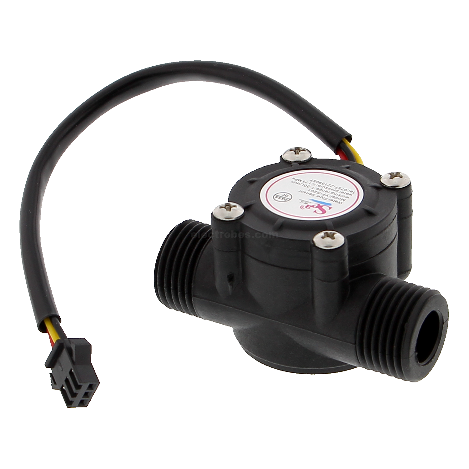 Waterflow Sensor YFS201C 1/2 Inch Water Flow Sensor Control Fluid Flowmeter Counter 1-30L/Min For Arduino at best price online in islamabad rawalpindi lahore peshawar faisalabad karachi hyderabad quetta wah taxila Pakistan