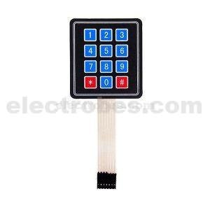 3x4 12 Key Matrix Membrane Switch Keypad Keyboard at best price online in islamabad rawalpindi lahore peshawar faisalabad karachi hyderabad quetta wah taxila Pakistan