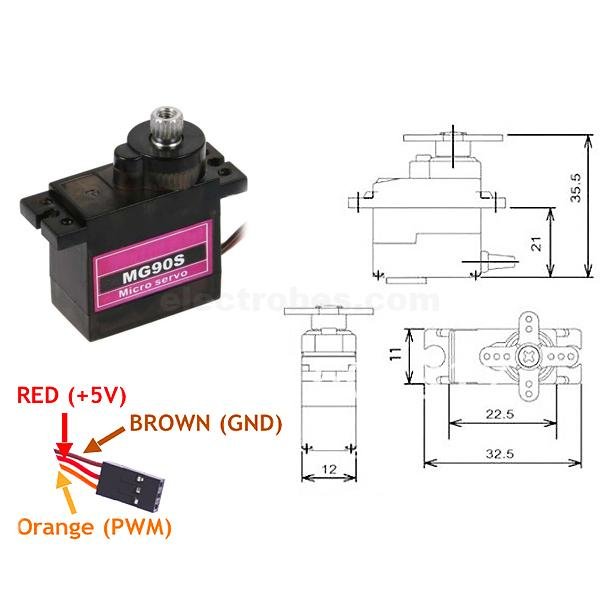 MG90S Fully Metal Gear Micro Servo Motor 360 Degree Rotation at best price online in islamabad rawalpindi lahore peshawar faisalabad karachi hyderabad quetta wah taxila Pakistan