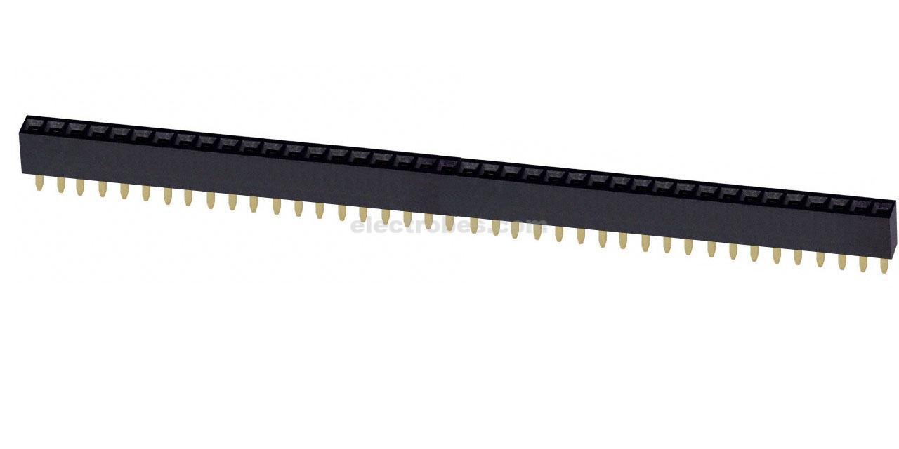 2.54mm 40 x 1 Female Row Single Headers - Image 2