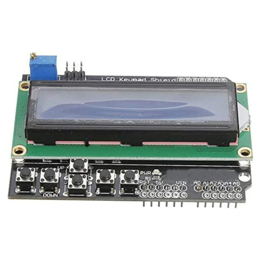 Buy 1602 16x2 LCD Keypad Shield For Arduino online at best price and delivery in islamabad rawalpindi lahore peshawar faisalabad karachi hyderabad quetta wah taxila multan sialkot mardan Pakistan