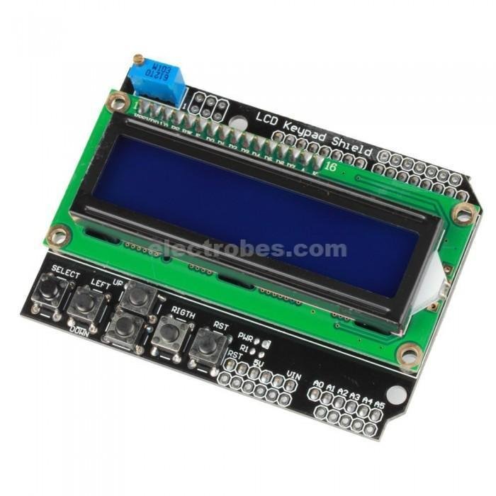 1602 16x2 LCD Keypad Shield For Arduino at best price online in islamabad rawalpindi lahore karachi multan sukkur skardu peshawar taxila wah gujranwala faisalabad hyderabad quetta pakistan