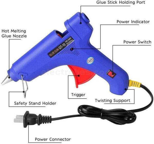 100W Hot Glue Gun with High Adhesion Hot Glue Stick heater for Car Dent Repair Home at best price online in islamabad rawalpindi lahore peshawar faisalabad karachi hyderabad quetta wah taxila Pakistan