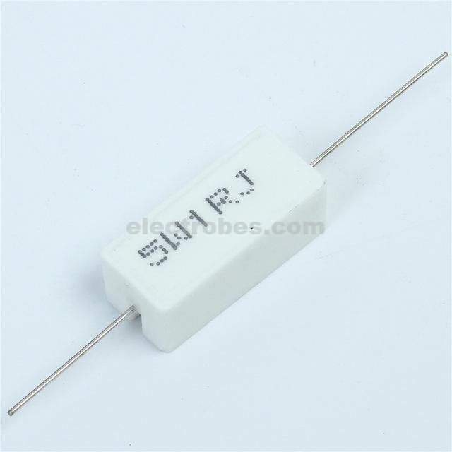 5W 1R 1 Ohm 5% Wirewound Sandblock Ceramic Cement Resistor