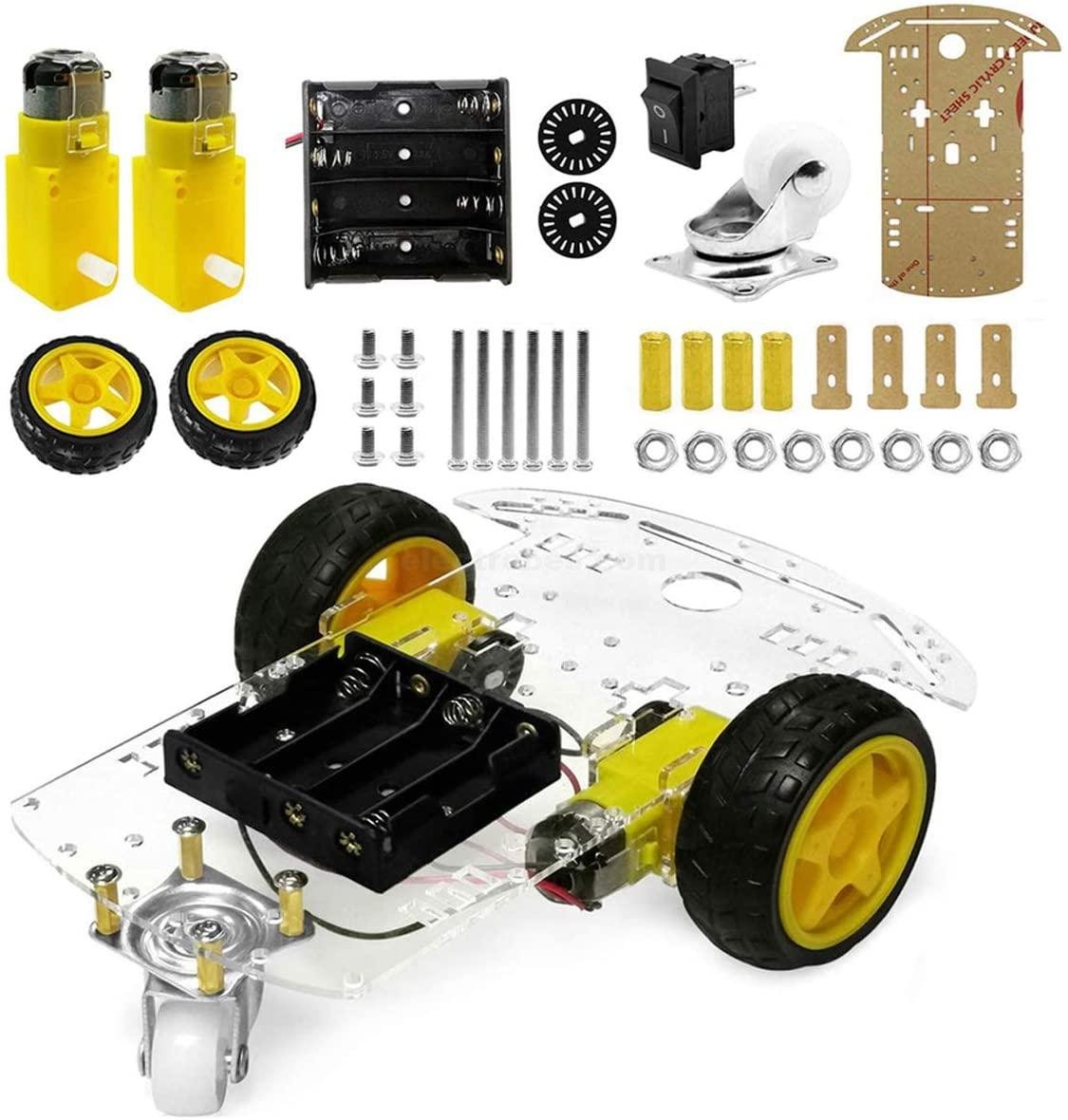 Arduino 2WD Smart Robotics Robot Car Chassis Kit with DC Motor Set at best price online in islamabad rawalpindi lahore peshawar faisalabad karachi hyderabad quetta wah taxila Pakistan
