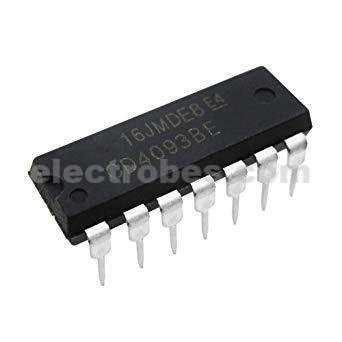 CD4093B MC14093B Quad 2-input Nand Schmitt Trigger MOS P−channel and N−channel