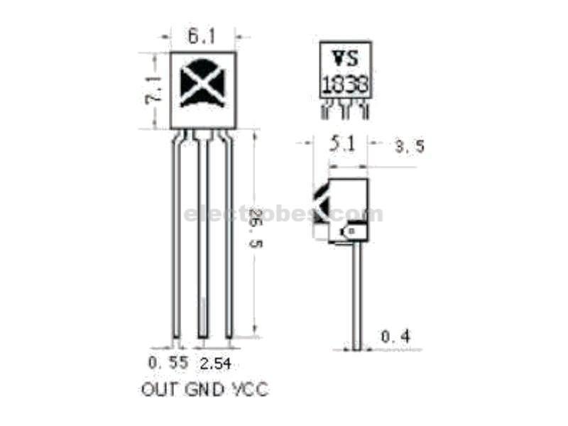 Universal ir infrared receiver tsop1838 38khz
