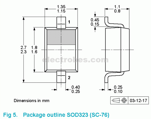 27V SMD Zener Diode 5% 300 mW SOD-323 - Image 3