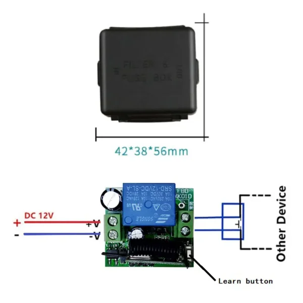 1 Channel Wireless Smart Remote Control Relay Switch 12V DC 10A 433MHZ Transmitter And Receiver Set at best price online in islamabad rawalpindi lahore peshawar faisalabad karachi hyderabad quetta wah taxila Pakistan