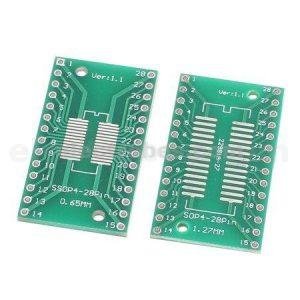 TSSOP28 SOP28 SMD to DIP28 Adapter Dual PCB