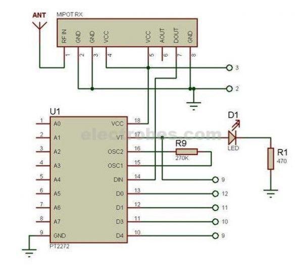 PT2272 L4 RF REMOTE DECODER DIP-18 IC - Image 2