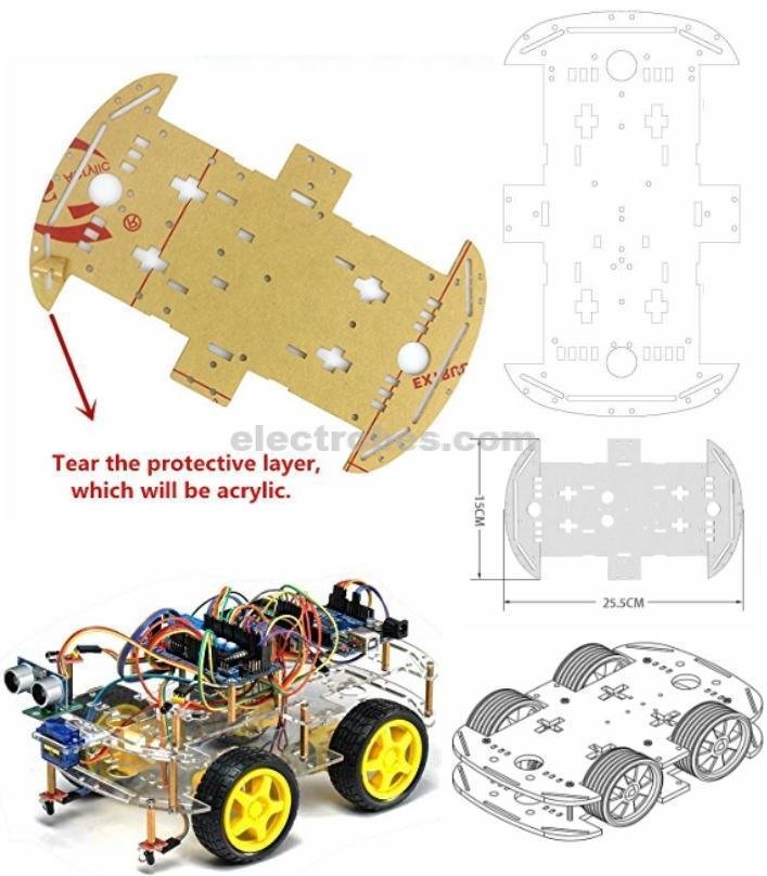 Arduino 4WD Smart Robot Car Chassis DC Motor Set in Pakistan