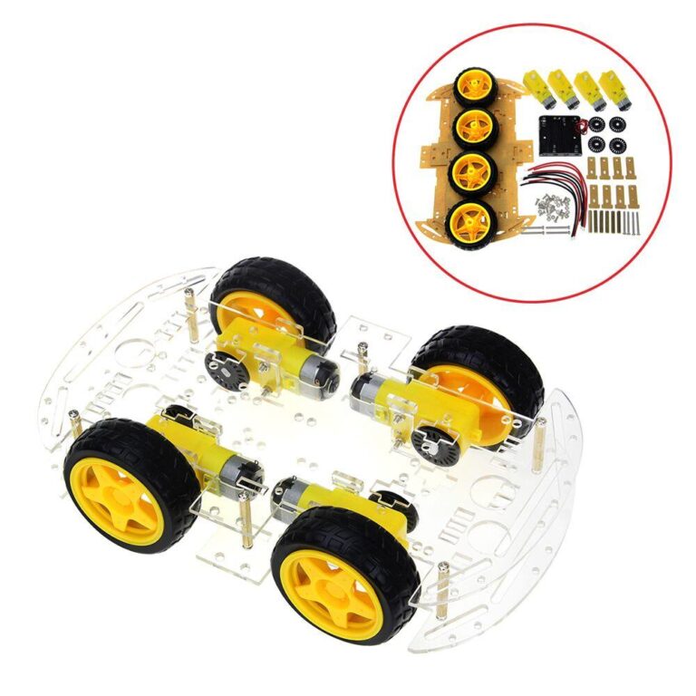 Arduino 4WD Smart Robot Car Chassis DC Motor Set in Pakistan