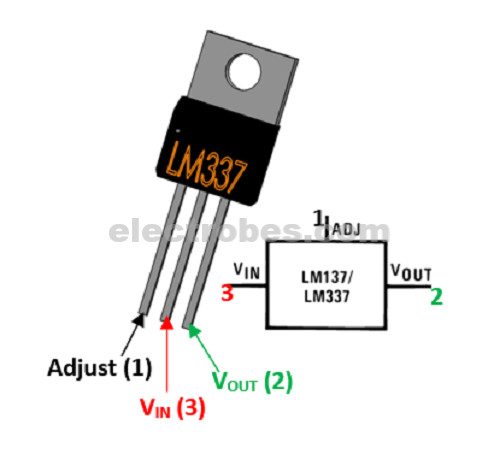 Lm337t схема блока питания LM337 Variable Negative -VE Voltage Regulator IC
