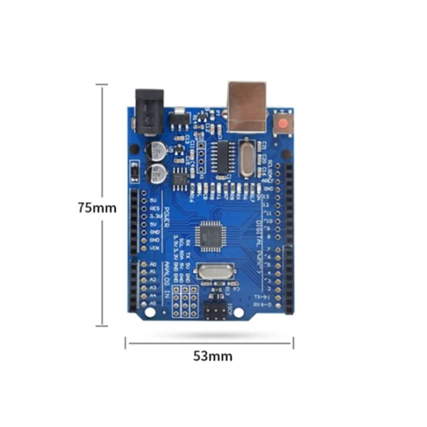 original Arduino UNO R3 SMD Variant with logo and original CH-340 programmer Without Cable at best price online in islamabad rawalpindi lahore peshawar faisalabad karachi hyderabad quetta wah taxila Pakistan