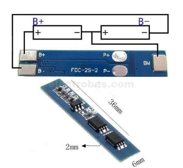 2S 3A 7.4V Cell 18650 Li-ion Lithium Battery Charging BMS PCB Board with Protection Charger Module - Image 5