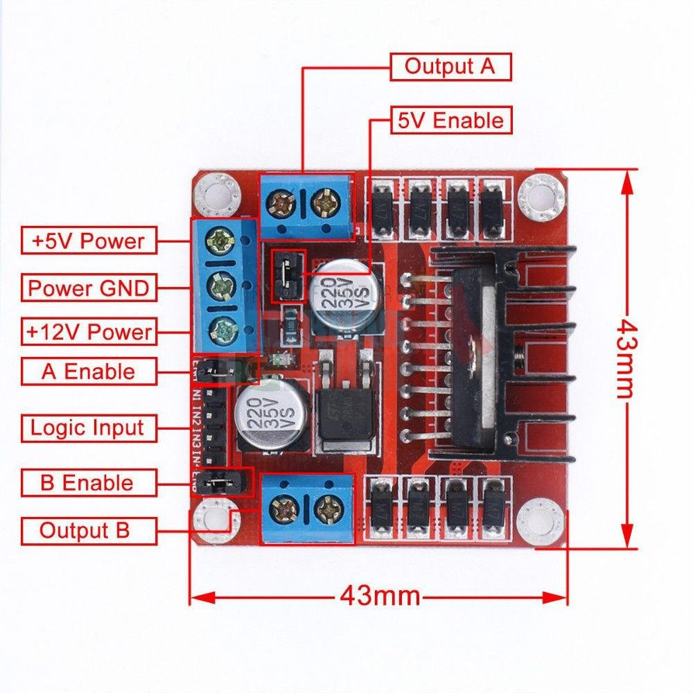 L298N Dual H Bridge Motor Driver Module Stepper Motor Driver Module for DIY Arduino uno in pakistan at best price online in islamabad rawalpindi lahore peshawar faisalabad karachi hyderabad quetta wah taxila Pakistan