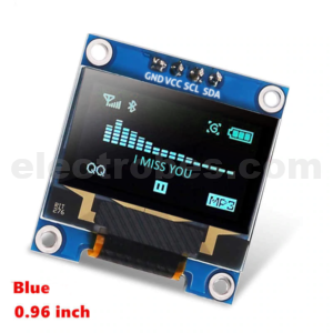 0.96 I2C OLED 128x64- Blue i2c oled display at best price online in islamabad rawalpindi lahore peshawar faisalabad karachi hyderabad quetta wah taxila Pakistan
