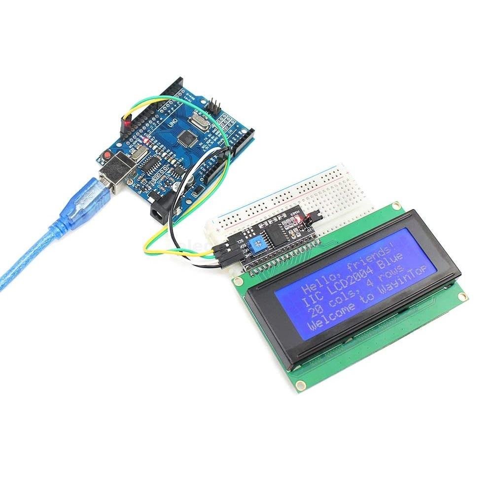 20x4 2004 LCD Display Module with IIC I2C TWI Serial Interface Adapter for Arduino Uno R3 Mega 2560 at best price online in islamabad rawalpindi lahore peshawar faisalabad karachi hyderabad quetta wah taxila Pakistan