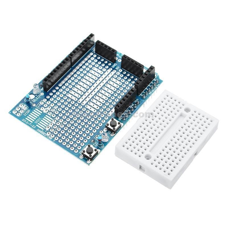 Prototyping Prototype Shield with Mini Breadboard compatible with Arduino UNO - Image 2