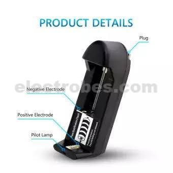 Universal Single Slot Li-ion Battery Charger for 18650 Cells 3.7v Rechargeable Lithium Ion Batteries - Image 2