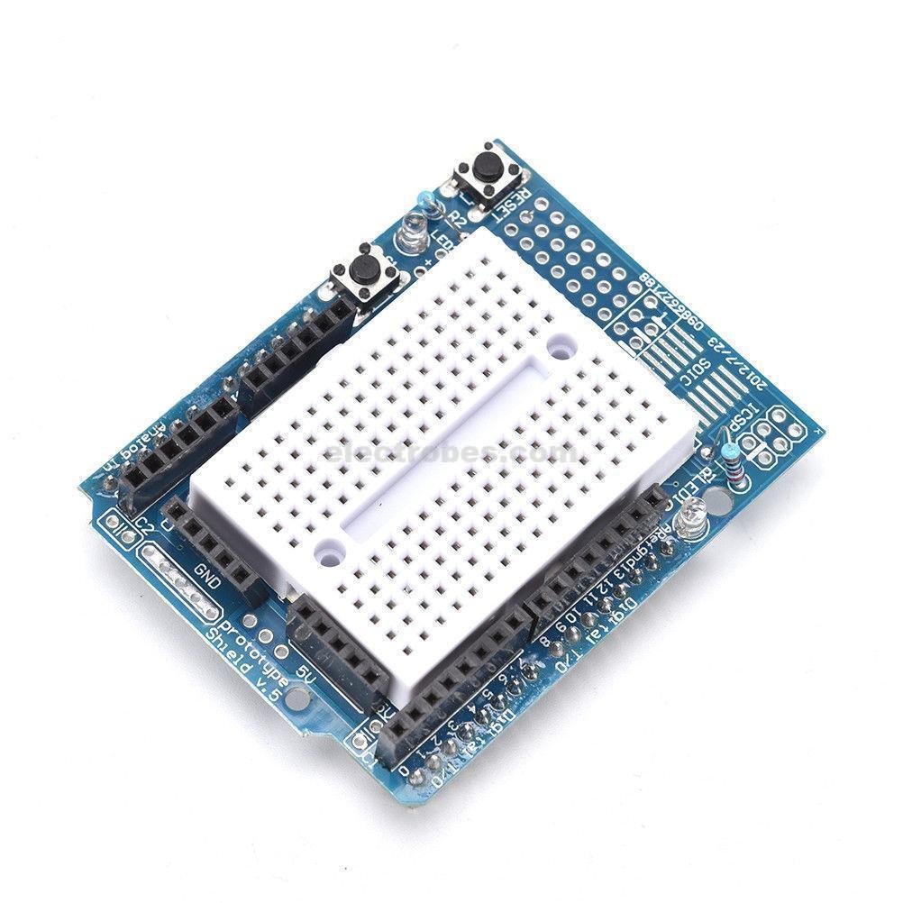 Prototyping Prototype Shield with Mini Breadboard compatible with Arduino UNO at best price online in islamabad rawalpindi lahore peshawar faisalabad karachi hyderabad quetta wah taxila Pakistan