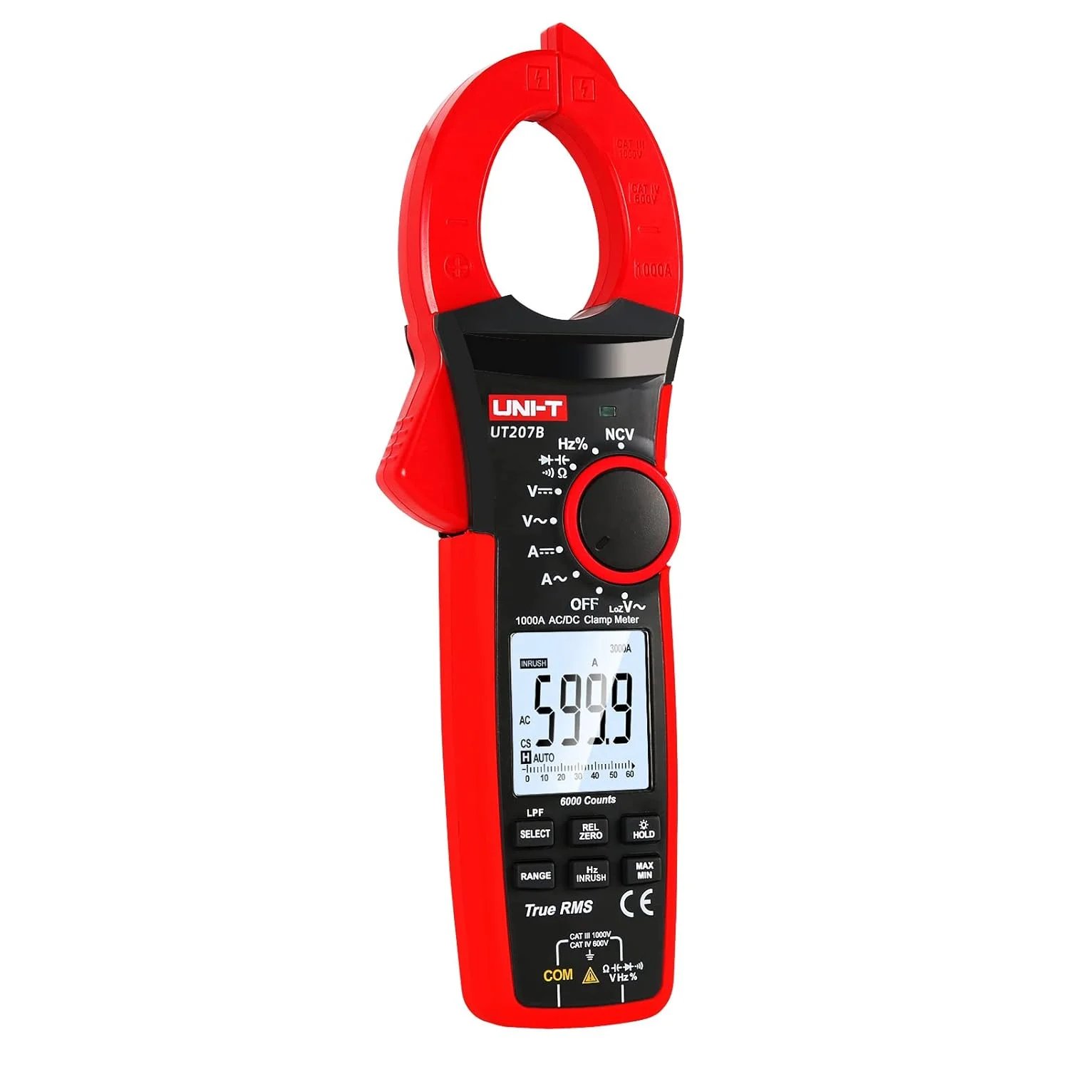 Buy UNI-T Digital Clamp Meter UT207B Inrush Current AC/DC 1000A True RMS HVAC Volt Amp Ohm Meter Clamp On Multimeter Auto Ranging 6000 Counts, Frequency AC DC Voltage LPF ACV Capacitance Duty Cycle Tester online at best price and delivery in islamabad rawalpindi lahore peshawar faisalabad karachi hyderabad quetta wah taxila multan sialkot mardan Pakistan