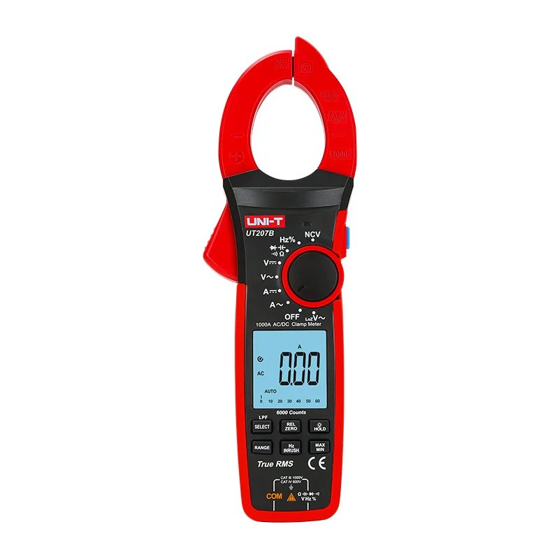 Buy UNI-T Digital Clamp Meter UT207B Inrush Current AC/DC 1000A True RMS HVAC Volt Amp Ohm Meter Clamp On Multimeter Auto Ranging 6000 Counts, Frequency AC DC Voltage LPF ACV Capacitance Duty Cycle Tester online at best price and delivery in islamabad rawalpindi lahore peshawar faisalabad karachi hyderabad quetta wah taxila multan sialkot mardan Pakistan