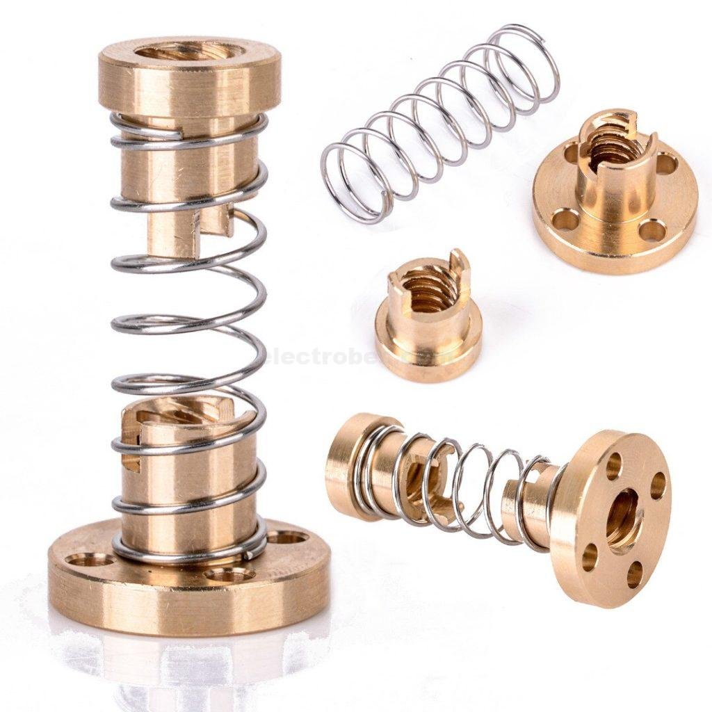 Spring Loaded Assembly Printer T8 Anti-backlash Spring Nut 8mm Threaded Rod for 3D Printers in Pakistan