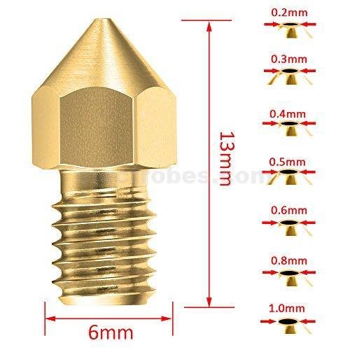 0.5mm Mk8 Brass Nozzle for 3D Printer - Image 3