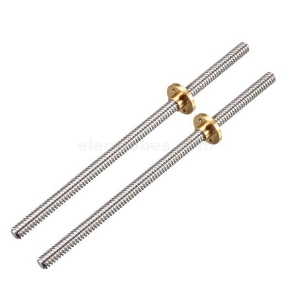 T8 Trapezoidal Lead Screw 8MM Threaded rod 2mm Pitch 200mm 300mm 400mm 500mm 600mm 800mm1000mm Length with Brass Nut at best price online in islamabad rawalpindi lahore karachi multan sukkur skardu peshawar taxila wah gujranwala faisalabad hyderabad quetta pakistan