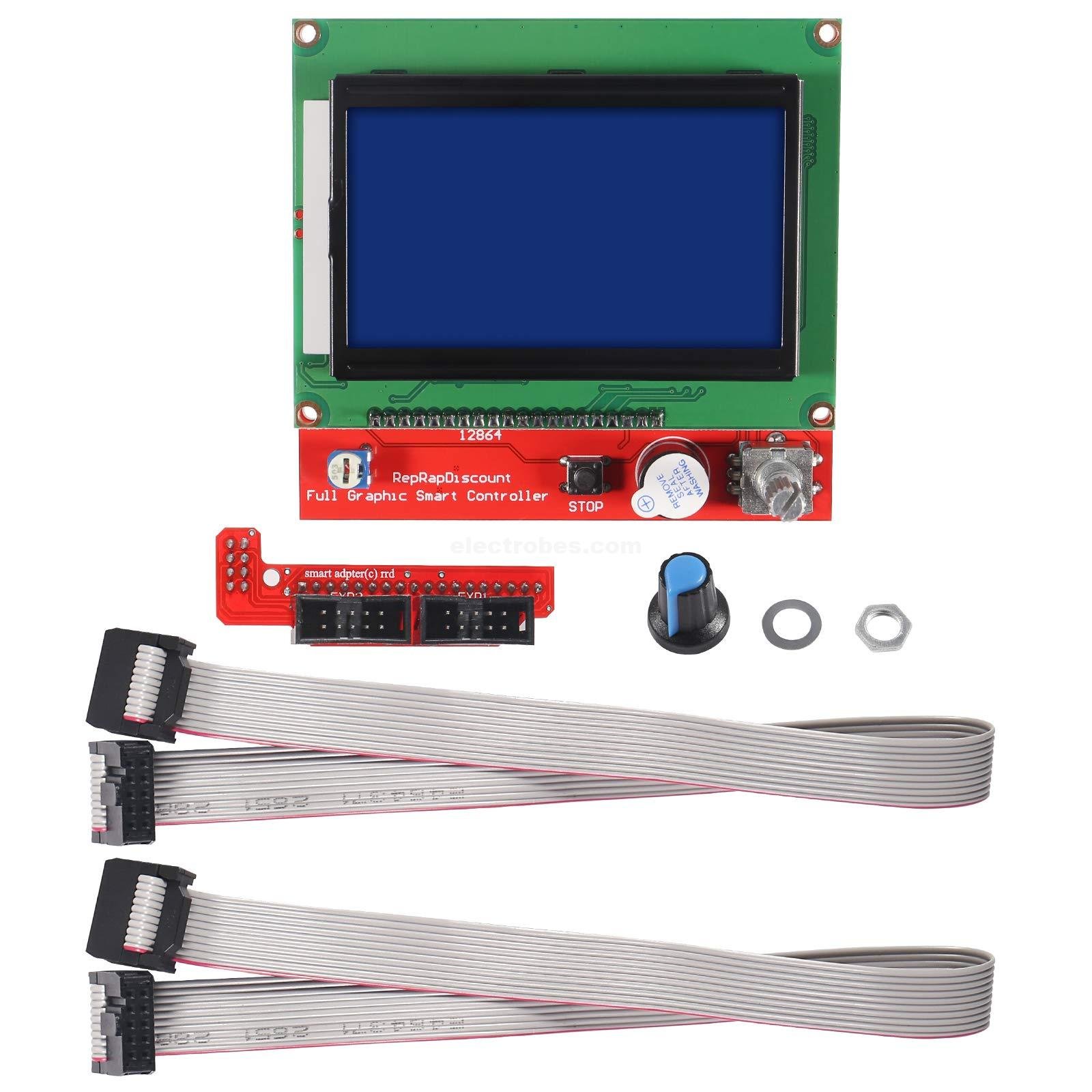 Reprap Ramps1.4 Smart Controller 12864 LCD Display Smart Controller Board for 3D Printer RAMPS 1.4 Reprap Mendel Prusa for Arduino 128x64 LCD Blue Color lcd display for 3d printer at best price online in islamabad rawalpindi lahore peshawar faisalabad karachi hyderabad quetta wah taxila Pakistan