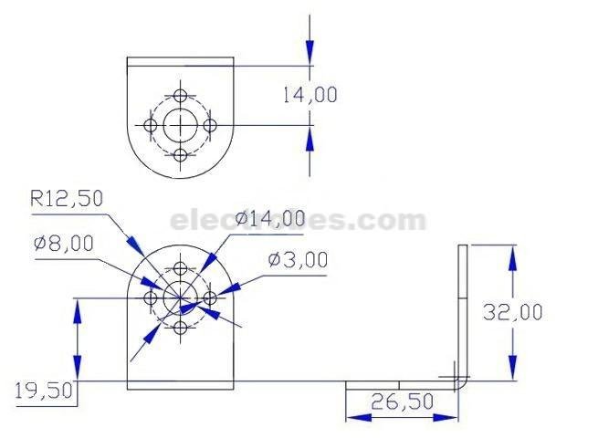 L-SHAPED SERVO BRACKET PTZ ROBOTIC MANIPULATOR DIY ROBOT MOUNT - Image 5