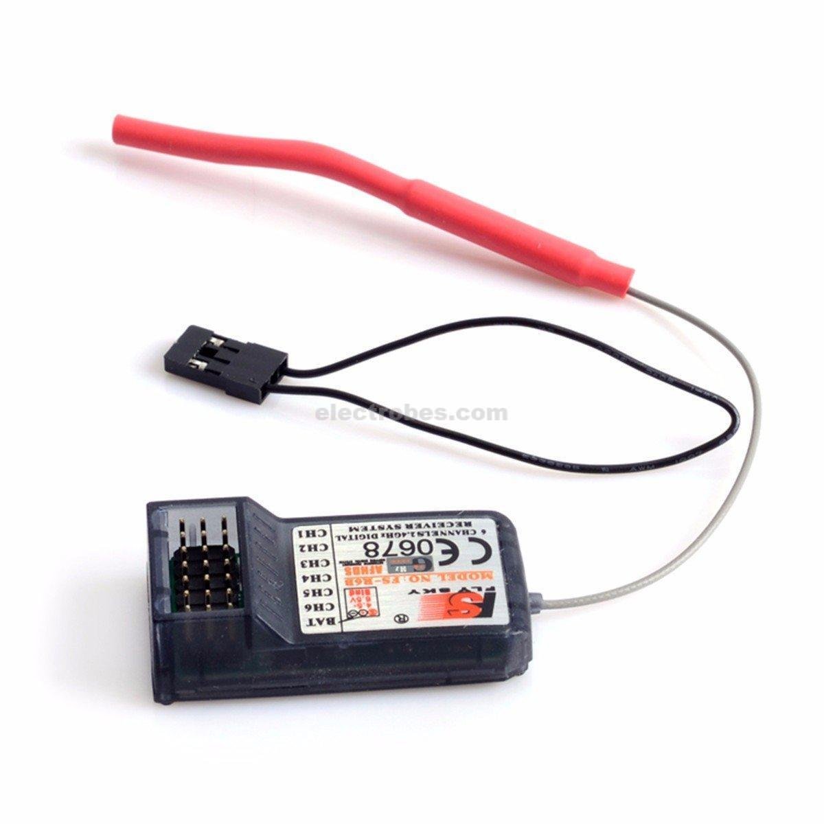 FlySky FS-T6 6 Channel 2.4 GHz Digital Radio Remote Control Transmitter & Receiver for RC Quadcopter - Image 2