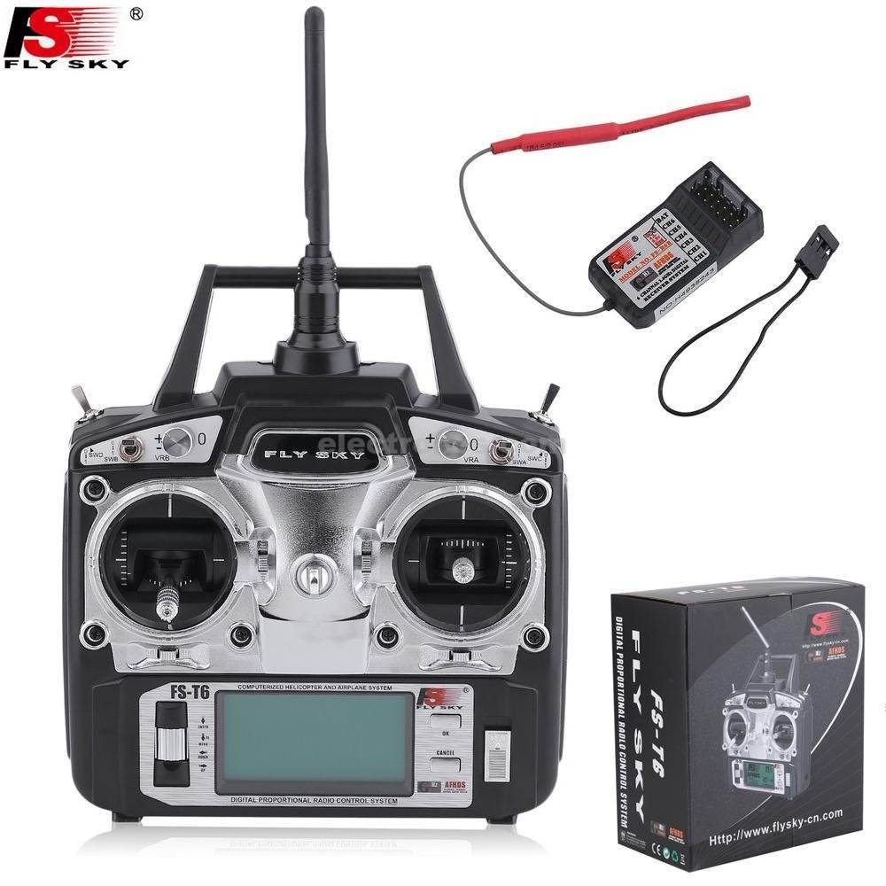 FlySky FS-T6 6 Channel 2.4 GHz Digital Radio Remote Control Transmitter & Receiver for RC Quadcopter drone multi-rotor boat jeep car at best price online in islamabad rawalpindi lahore peshawar faisalabad karachi hyderabad quetta wah taxila Pakistan