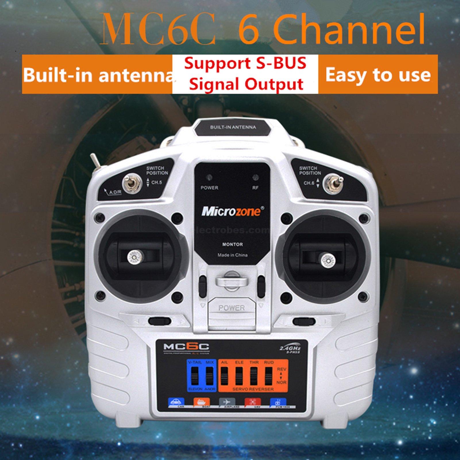 Microzone MC6C 2.4GHz 6CH Remote Controller Mode 2 and MC6RE System for Airplane Drone Multirotor Helicopter Car Boat at best price online in islamabad rawalpindi lahore peshawar faisalabad karachi hyderabad quetta wah taxila Pakistan