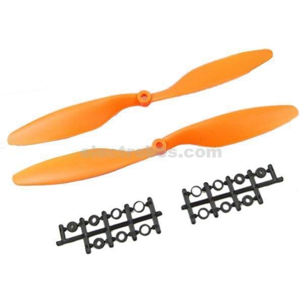 1045 Propeller Pair CW/CCW 10 inch 10x4.5 For RC Drone FPV Multi Rotor - Orange - Image 3