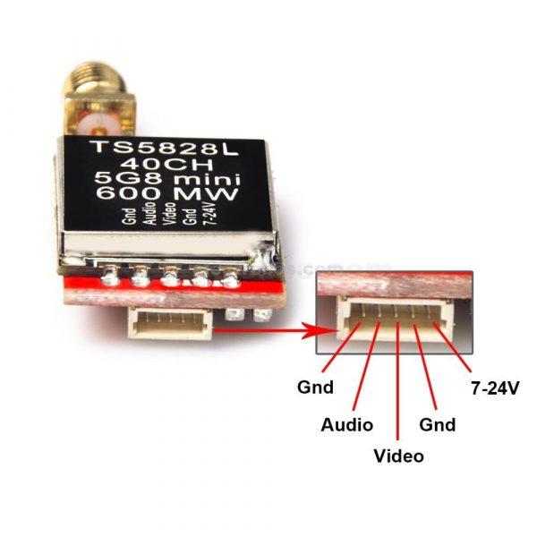 TS5828/TS5828L Micro 5.8G 600mW 40CH FPV Transmitter w/ Digital Display & FPV 1500TVL /1200TVL Camera Receiver UVC for FPV Drone