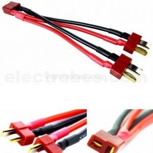 Deans T-Plug Parallel Battery Connector Cable Extension Y Splitter